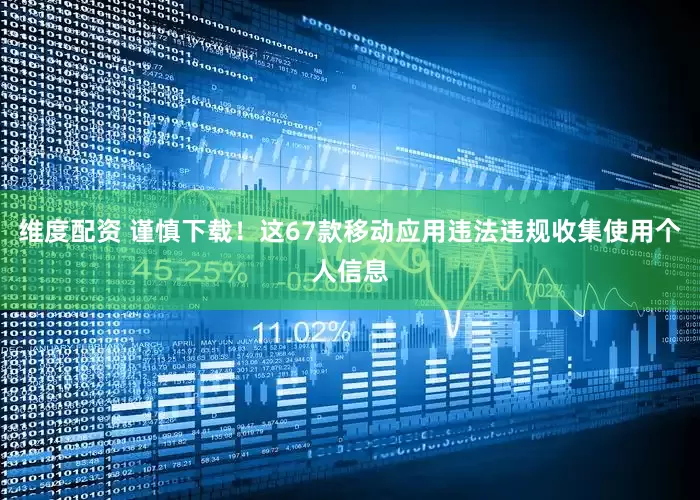 维度配资 谨慎下载！这67款移动应用违法违规收集使用个人信息