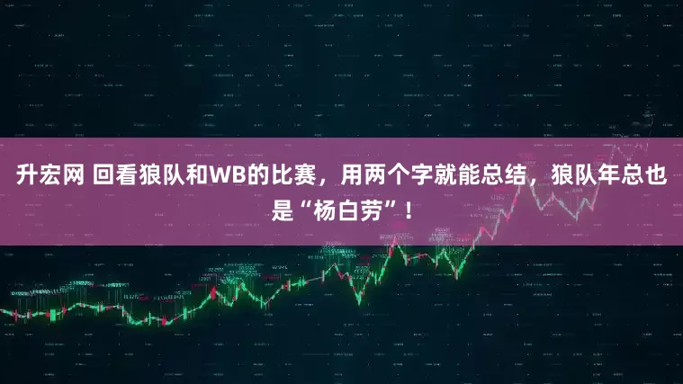 升宏网 回看狼队和WB的比赛，用两个字就能总结，狼队年总也是“杨白劳”！